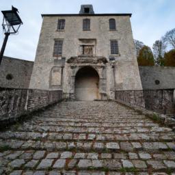 Benedictine Museum of Mont-Febe erstrahlt in vollem Glanz: Aufgenommen mit einem Weitwinkelobjektiv direkt vor dieser atemberaubenden Sehenswürdigkeit in Kamerun