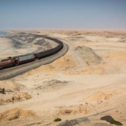 Benguela Eisenbahn erstrahlt in vollem Glanz: Aufgenommen mit einem Weitwinkelobjektiv direkt vor dieser atemberaubenden Sehenswürdigkeit in Angola