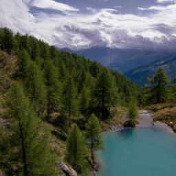 Ma Vallee Lake erstrahlt in vollem Glanz: Aufgenommen mit einem Weitwinkelobjektiv direkt vor dieser atemberaubenden Sehenswürdigkeit in Kongo