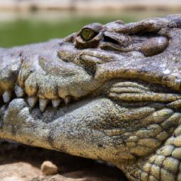 Paga Crocodile Pond erstrahlt in vollem Glanz: Aufgenommen mit einem Weitwinkelobjektiv direkt vor dieser atemberaubenden Sehenswürdigkeit in Ghana