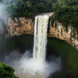 Chorrillo del Salto erstrahlt in vollem Glanz: Aufgenommen mit einem Weitwinkelobjektiv direkt vor dieser atemberaubenden Sehenswürdigkeit in El Chalten