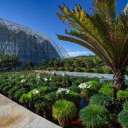 Andromeda Botanic Gardens erstrahlt in vollem Glanz: Aufgenommen mit einem Weitwinkelobjektiv direkt vor dieser atemberaubenden Sehenswürdigkeit in Barbados