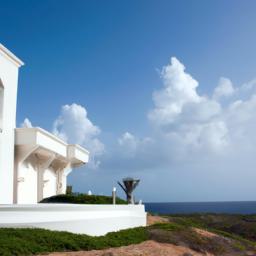 Anguilla National Museum erstrahlt in vollem Glanz: Aufgenommen mit einem Weitwinkelobjektiv direkt vor dieser atemberaubenden Sehenswürdigkeit in Anguilla