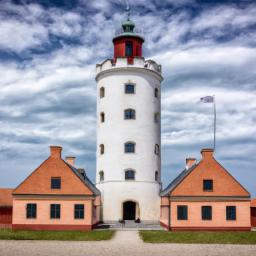 Gammel Skagen erstrahlt in vollem Glanz: Aufgenommen mit einem Weitwinkelobjektiv direkt vor dieser atemberaubenden Sehenswürdigkeit in Skagen