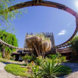 Jardin Botanico Universitario BUAP erstrahlt in vollem Glanz: Aufgenommen mit einem Weitwinkelobjektiv direkt vor dieser atemberaubenden Sehenswürdigkeit in Puebla