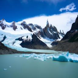 Laguna Torre erstrahlt in vollem Glanz: Aufgenommen mit einem Weitwinkelobjektiv direkt vor dieser atemberaubenden Sehenswürdigkeit in El Chalten