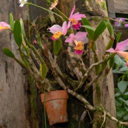 Monteverde Orchid Garden erstrahlt in vollem Glanz: Aufgenommen mit einem Weitwinkelobjektiv direkt vor dieser atemberaubenden Sehenswürdigkeit in Monteverde