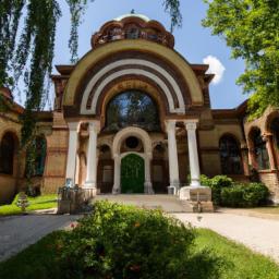 National Historical Museum, Sofia erstrahlt in vollem Glanz: Aufgenommen mit einem Weitwinkelobjektiv direkt vor dieser atemberaubenden Sehenswürdigkeit in Sofia