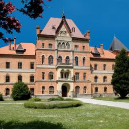 Schloss Euxinograd, Warna erstrahlt in vollem Glanz: Aufgenommen mit einem Weitwinkelobjektiv direkt vor dieser atemberaubenden Sehenswürdigkeit in Bulgarien