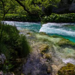 Roaring River erstrahlt in vollem Glanz: Aufgenommen mit einem Weitwinkelobjektiv direkt vor dieser atemberaubenden Sehenswürdigkeit in Negril