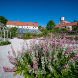 Visby Botanischer Garten erstrahlt in vollem Glanz: Aufgenommen mit einem Weitwinkelobjektiv direkt vor dieser atemberaubenden Sehenswürdigkeit in Visby