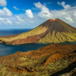 Vulcano Fogo erstrahlt in vollem Glanz: Aufgenommen mit einem Weitwinkelobjektiv direkt vor dieser atemberaubenden Sehenswürdigkeit in Cabo Verde